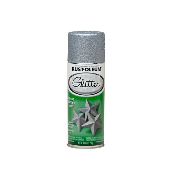 Rust-Oleum 267734 Specialty Silver Glitter Spray, 10.25oz, Pack of 1