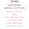 Fitzpatrick #3 1.5 inches Areola Temporary tattoo. 5 pairs
