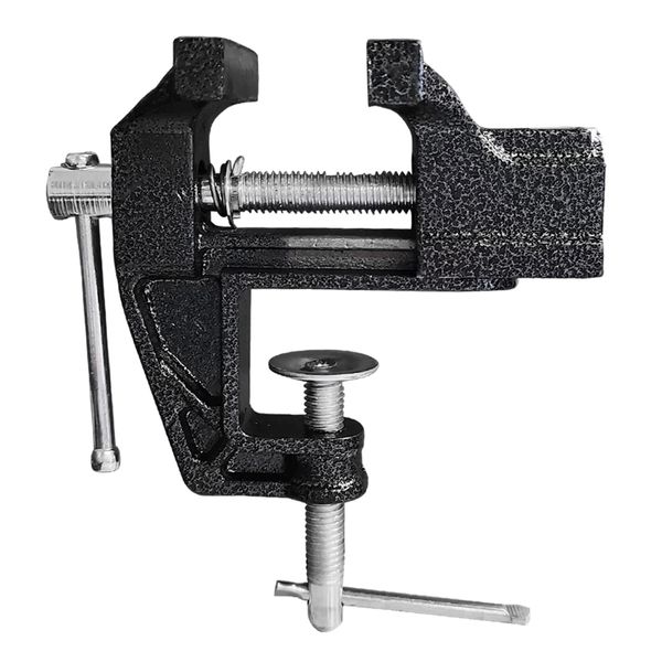 Svauoumu Mini Vice Bench Vice Clamp Universal Small Workbench Vise with 360° Rotating Clamp Head,Adjustable Bench Vise, Used for Jewelry Wood Industry Hobby Vice DIY Repair Tool