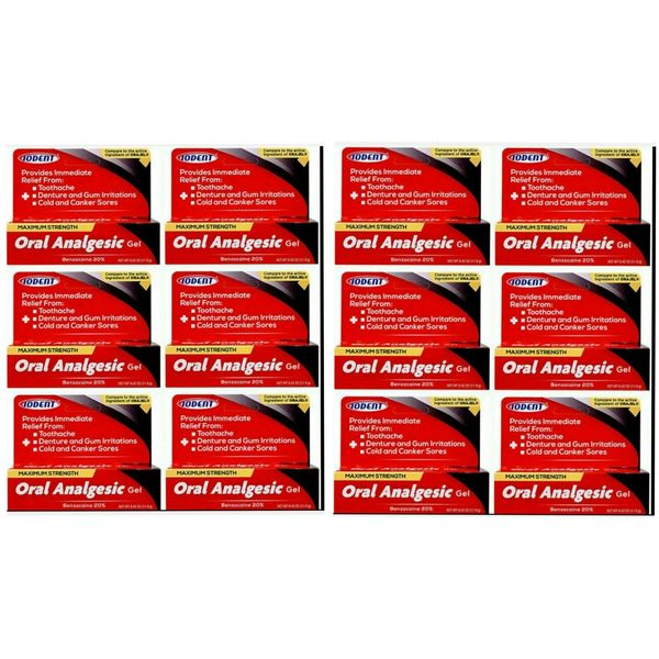 18Packs Oral Analgesic Gel Maximum Strength,Tooth