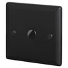 1 Gang 1 Way Wall Mounted Touch Light Dimmer IR Control Switch Button (Matt Black)