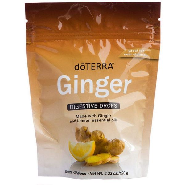 doTERRA Ginger Throat Digestive Drops 30 Count Bag