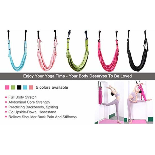 Airogym Aerial Yoga Strap Waist Trainer Leg Stretch Fitness .. Authenticity Guaranteed, Pink