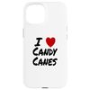 iPhone 15 I Heart (Love) Candy Canes Winter Peppermint Christmas Case