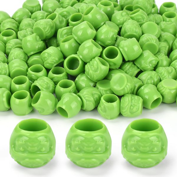 BAMTTOO Tattoo Ink Caps Pigment Cups Permanent Makeup Tools 200pcs Tattoo Ink Holder Plastic Ink Caps for Tattooing Tattoo Supplies (Green)