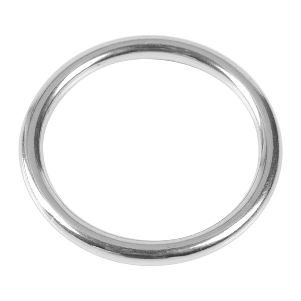 Smoothing Welded 304 Stainless Steel O-Ring Welded Round Rings,25/30/35/40/45/50mm Inside Diameter Metal Round Rings for Camping Belt, Dog Leashes, Hardware(Wire diameter 5mm*Inner diameter 35mm)