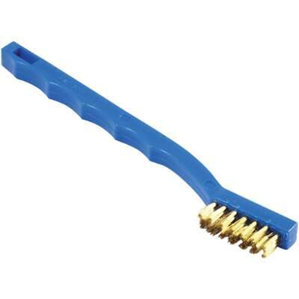 Forney 7-1/4 In. Plastic Handle Wire Brush with Brass Bristles 70489 Forney