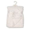 Baby Coral Fleece Wrap Blanket (White)