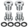 sourcing map 4Pcs M14x2 Inner Hex Head Pipe Fitting Plug, Universal Carbon Steel Thread Socket Plug with Black O-Ring for Terminate Pipe Ends or Replacement Drains