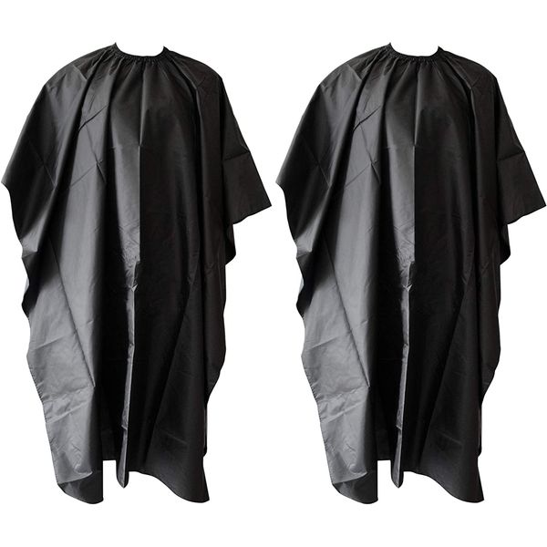 Invero 2 Piece Durable Unisex Deluxe Hairdressing Cape - Complete with Velcro Fastening - Ideal for Cutting Hair at Home, for Barbers, Hairdressers or Hairstylists - 140cm x 90cm