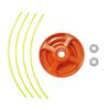 GRABOTE Universal Aluminum Trimmer Head String Trimmer Weedeater with 4-Wire for Echo - Orange