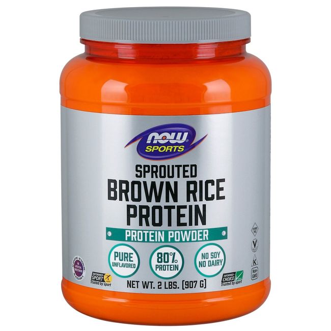 NOW Foods Sprouted Brown Rice Protein Powder, 2 lbs.