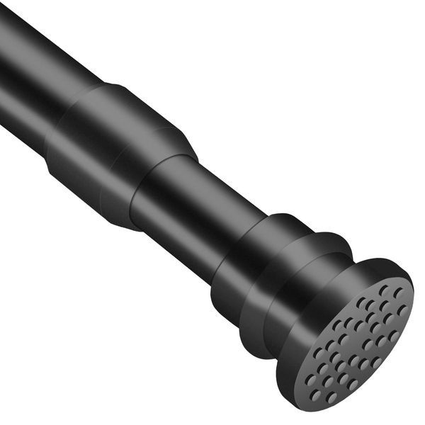 Small Tension Curtain Rods 40-70cm Black, Heavy Duty Spring Tension Rods, Adjustable Extension Spring Rods Closet Rod Cupboard Bars Tensions Rod for small Windows, Kitchen, Cupboard, 16-28 inch