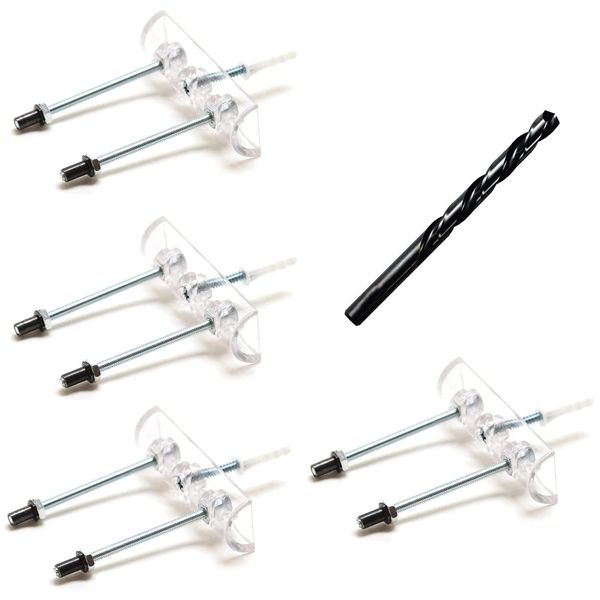SK8OLOGY Skateboard Deck Wall Display Kit + Drill Bit 4 Pack