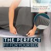 HC Collection Queen Bed Sheets Set - Bedding Sheets & Pillowcases w/ 16 inch