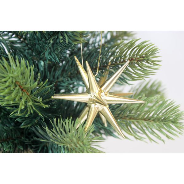 Wooden Ornament Gold Stars 3d (Small) Boxed Set of 6 199/007 