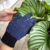 MIG4U Microfiber Gloves - Dusting Gloves for House Cleaning - Washable Blind Cleaner Duster Tool (Navy,S/M)