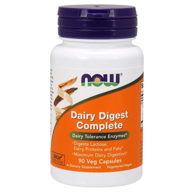 NOW Foods Dairy Digest Complete, 90 Veg Capsules