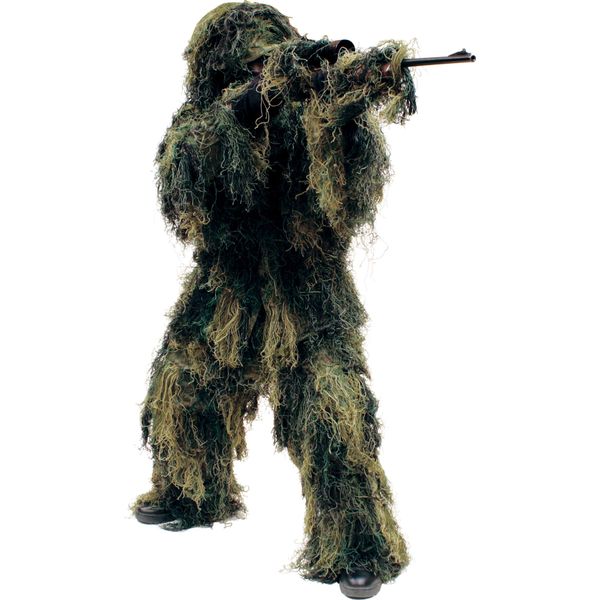 Red Rock Outdoor Gear - mens Short Sleeve Ghillie Suit, Medium/Large, Woodland