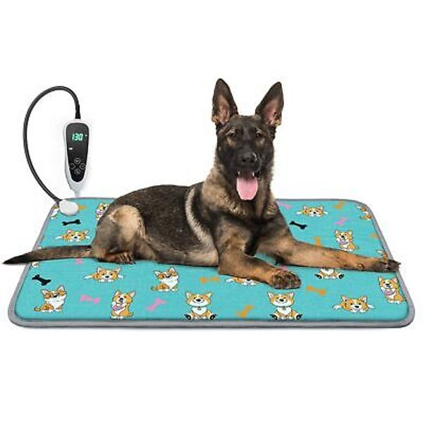 Dog Heating Pad 34x21in Waterproof Pet Heating Pad for Dogs Smart Thermostat ...