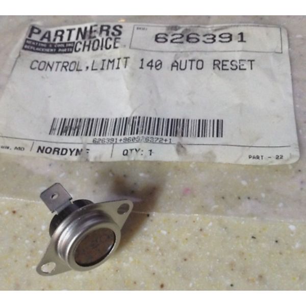 NORDYNE 626391 LIMIT CONTROL SWITCH 140°F AUTO RESET GAS FURNACE PART