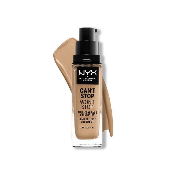 NYX PROFESSIONAL MAKEUP Can't Stop Won't Stop Foundation, 24h Full Coverage Matte Finish - Beige
