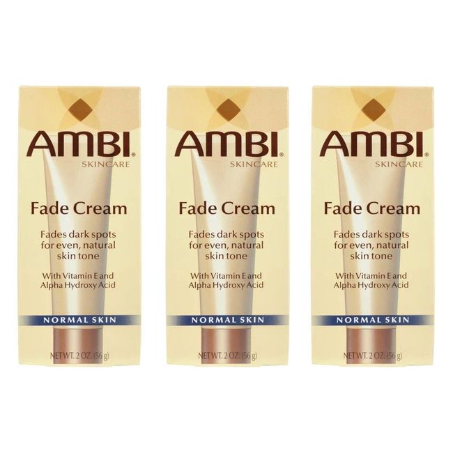 3 Pack Exp 2/2024 AMBI Skincare Fade Cream Normal Skin 2oz ea Dark Spot Remover