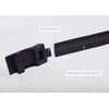 DQT Men Black Leather Auto Belt Gift Box Set - Smooth