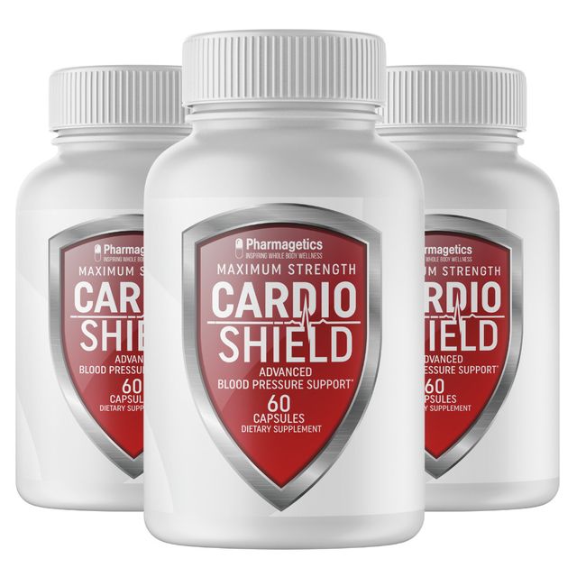 Cardio Shield Advanced Blood Pressure Support - 3 Bottles 180 Capsules