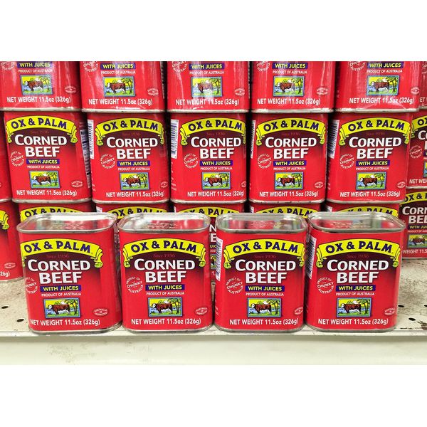 4 Packs Ox & Palm Corned Beef with Juices 11.5oz Ea