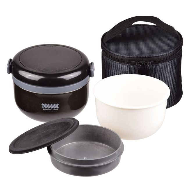 Pearl Metal Insulated Bento Lunch Box, 14.2 fl oz (420 ml) Bowl, About 2 Cups, Bag Included