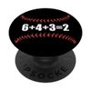 6+4+3 2 Baseball Double Play Funny Baseball Lover Player PopSockets Adhesive PopGrip