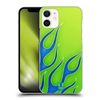Head Case Designs Striking Lime Flame Decals Hard Back Case Compatible With Apple iPhone 12 Mini