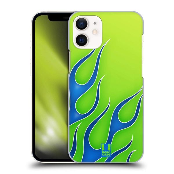 Head Case Designs Striking Lime Flame Decals Hard Back Case Compatible With Apple iPhone 12 Mini