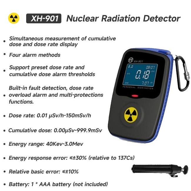 FS2011 Geiger Radiation Counter Nuclear Detector Beta Gamma X-ray