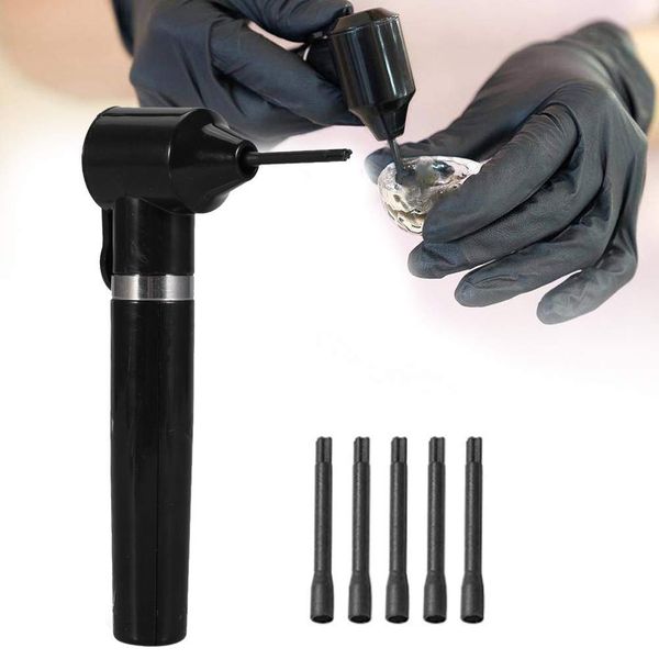 Henne Tatuaggi Mixer Pigmenti, Mixer di Inchiostro per Tatuaggio Elettrico, Accessorio per Tatuaggio, per Miscelare Pigmenti, Inchiostro, Colore, con 5 Bastoncini di Miscelazione (nero)