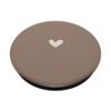 Neutral Dark Taupe - Cute Simple Chic Boho Hand Drawn Heart PopSockets Standard PopGrip