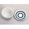 Hasamiyaki Essence 14471 Sugar Pot, Striped Pattern, Denim Blue