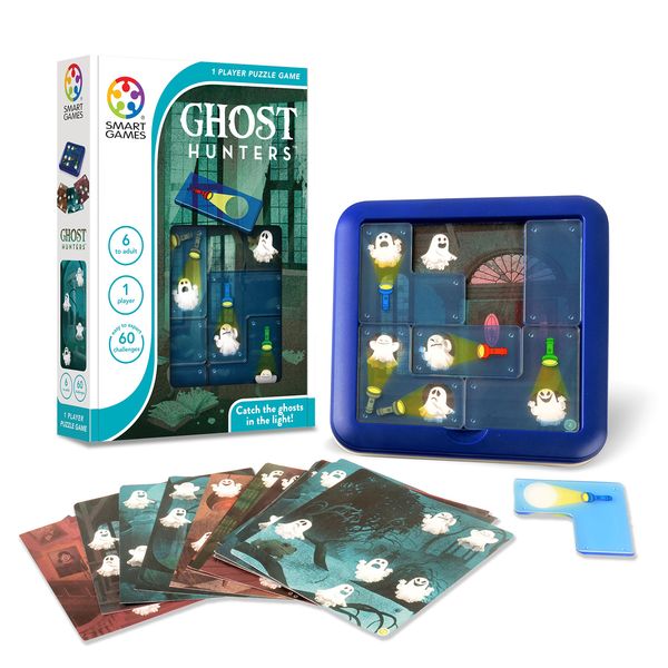 SmartGames SG433 - Ghost Hunters, Puzzle Game with 60 Challenges, 6+ Years