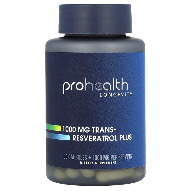 Trans-Resveratrol Plus, 1,000 mg , 60 Capsules (500 mg per Capsule)