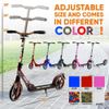 Hurtle Adjustable Lightweight and Foldable Kick Scooter High Impact Wheels