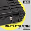 Koah 44 Weatherproof Roller Rifle Hard Case with Customizable Foam Black