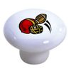 Set of 2 Football Helmet Ceramic Cabinet Drawer Knobs
