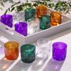 Fun Express Modern Rainbow Purple Reusable Plastic Cups, 16 oz – 12 Count