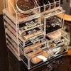 CQ Acrylic 3-Pack Clear Stackable 7-Drawer Makeup Organizer — New - $45 MSRP