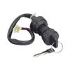AlveyTech 3 Wire Ignition Key Switch for ATVs & Dirt Bikes (Threaded Shaft Mount)