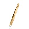 Rubis Elegance Gold Tweezers - Angled - Gold Plated Eyebrow Tweezers with Hole Design