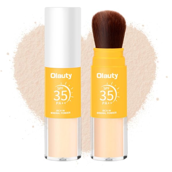 Mineral Sunscreen Setting Powder, SPF 35, Oil Control Loose Powder mit Brush, Lasting Lightweight Breathable,Sonnenschutzpuder, Für Alle Hauttypen Geeignet (Translucent)