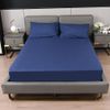 Fitted Sheet 25CM Deep Navy Blue Double Bed Sheet Hotel Quality Microfiber (Navy Blue, Double 25CM)