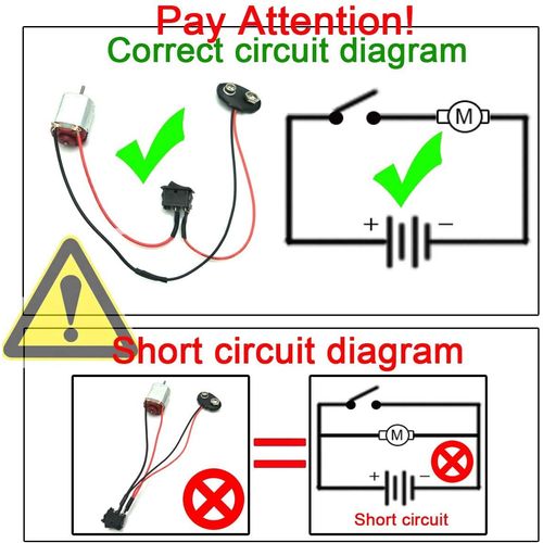 RUNCCI-YUN 10 Pieces Mini Electric Motor 130 Micro DC Motor 1.5V-6V 20000RPM, 5 Pieces Mini Boat Switch + 5 Pieces 9 V Battery Clip Connector for Arduino DIY